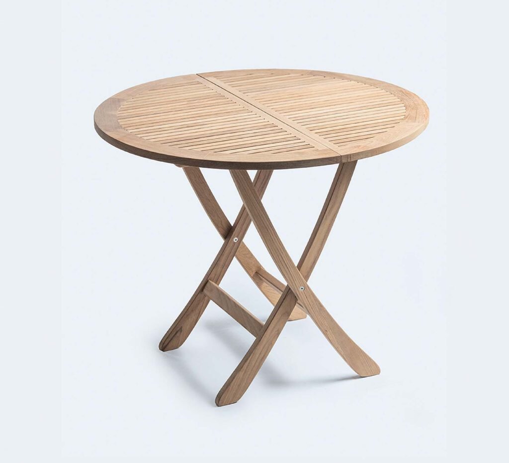 Portable Round Table TFO 018 - 900 - RT - Teak Folding Round Table - Tikovina